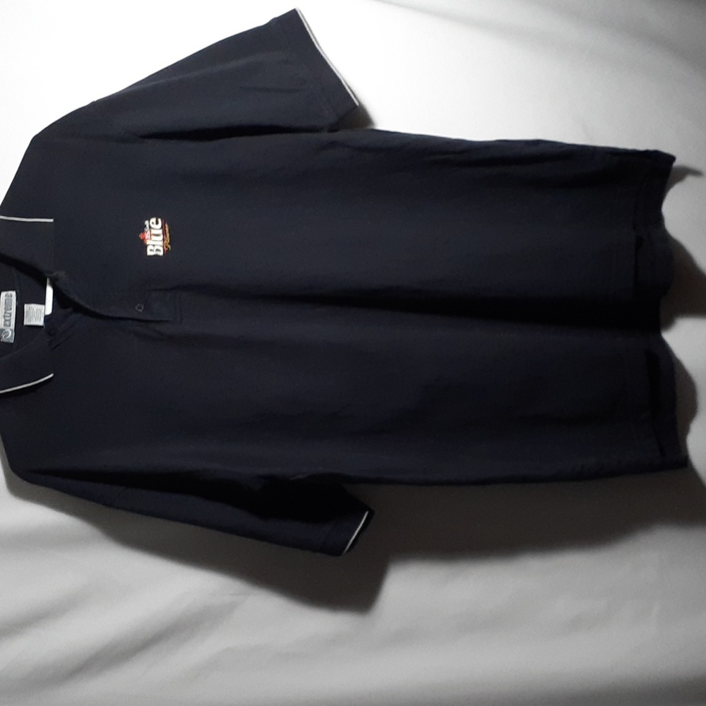 Gorgeous! SUPER nice Vtg Labatt Blue XL Men Blue 100% Cotton